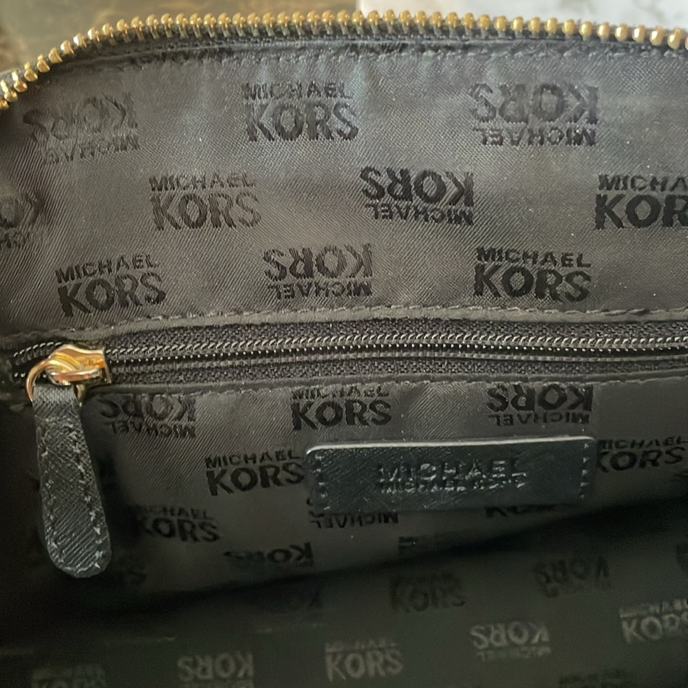 Michael Kors Black Gold Stud Hand Bag - Picture 12 of 12